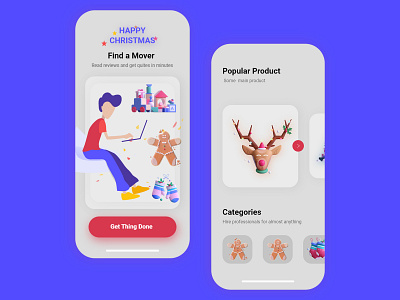 Happy Christmas app design clean design ecommerce ecommerce app ecommerce shop product