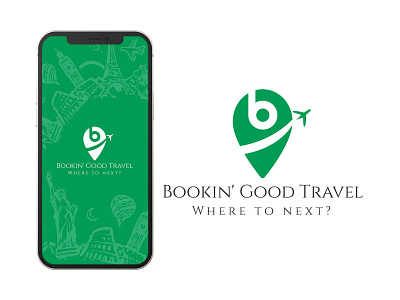 BOOKIN GOOD TRAVEL (LOGO ) (Splash Screen) landing design logodesign splash page splashscreen ui