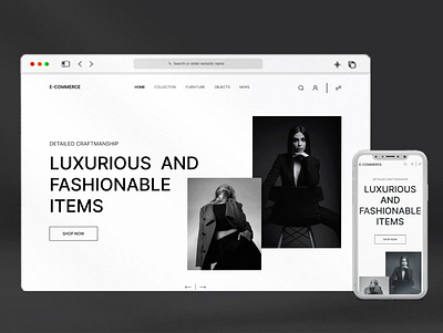 E-commerce Website Design clean design ecommerce minimal ui ux web design website design