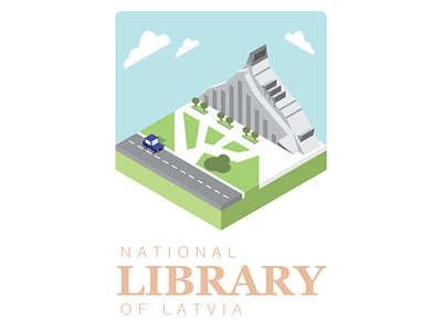 National Library adobe illustrator design greeting card illustration isometric postcard