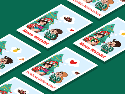 Xmas cards christmas design greeting card illustration illustrator procreate xmas