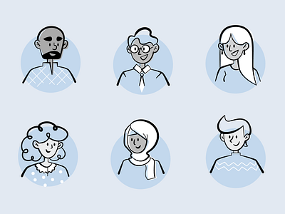 Avatars adobe illustrator art avatars design flat human icons illustration people vector website