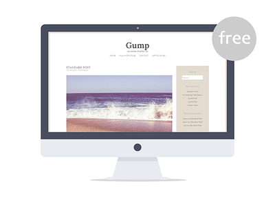 Gump - Free Wordpress Theme blog blogger free freebie wordpress wordpress theme