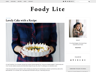 Foody Lite - Free WordPress Theme blog blogger free minimal theme for wordpress white wordpress wordpress blog theme wordpress theme