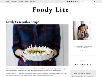 Foody Lite - Free WordPress Theme
