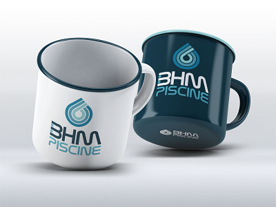 BHM Piscine Logo branding logo pool