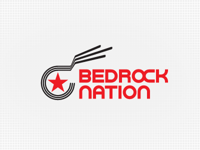 Bedrock Nation V2 futuristic logo star wings