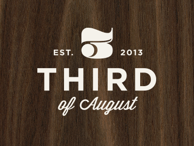 Third of August etsy logo paper goods save the dates wedding wood