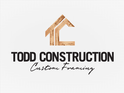 Todd Construction - Concept construction logo texture wood