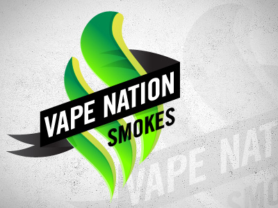 Vape Nation Smokes - Round 2 glass leaf logo vaporsmoke