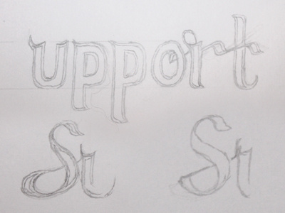 Support Studios - Sketch lettering ligatures sketch
