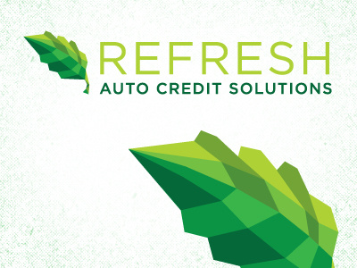 Refresh Logo branding cubism gotham green identity leaf logo