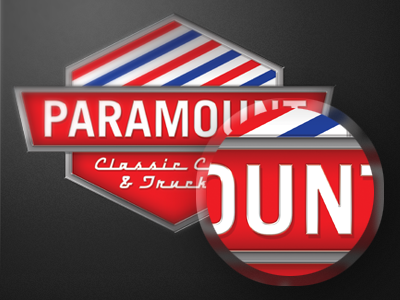 Paramount car emblem logo metal