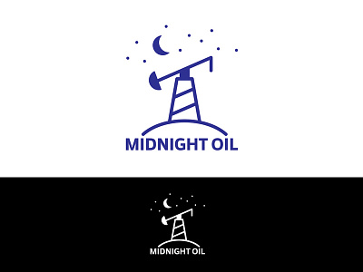 Midnight Oil branding design drilling logo logotype midnight navy oil typo