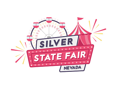 State Fair Nevada fair ferris wheel logo nevada playful state fair