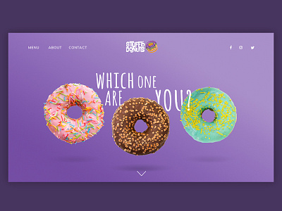 Stuff'd Donuts branding donuts landing page purple web webdesign