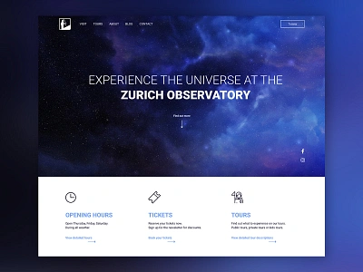 Zurich Observatory astronomy branding observatory sky space ui web web design zurich