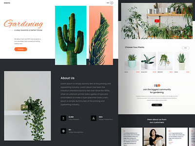 Gardening plants website design