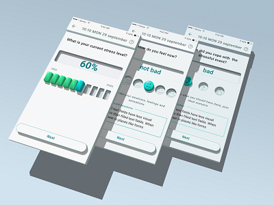 My stress diary app _ Moment record 3d app design diary mobile stress ui ux wellbeing