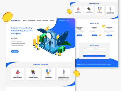 Landing Page for Financial Services - UI Concept daily ui daily ui challenge dailyui landing landing design landing page landing page design landing page ui landingpage ui ui ux ui design uidesign ux uxui