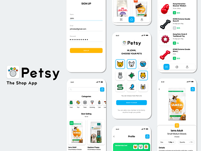 Petsy - Petshop App - Redesign Concept app app daily app design app inspiration app shop app ui app ui design app ui ux daily design daily uiux dailyui design inspiration ecommerce app shop app ui ui ux ui design uidesign uiux ux