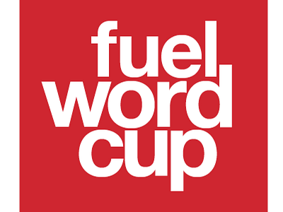 Fuel Word Cup poster bar design flyer helvetica minimal minimal poster poetry slam poster design red swiss swiss design