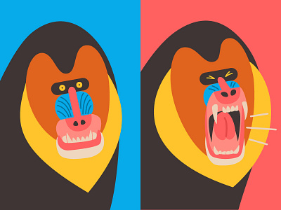 Which Animal Murders the Most? angry animal calm mandrill monkey yell