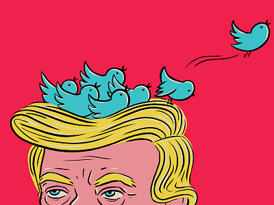 Trump's tweets birds fly launch nest social media trump twitter