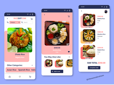 Food App Add to Cart app cart design food app ui