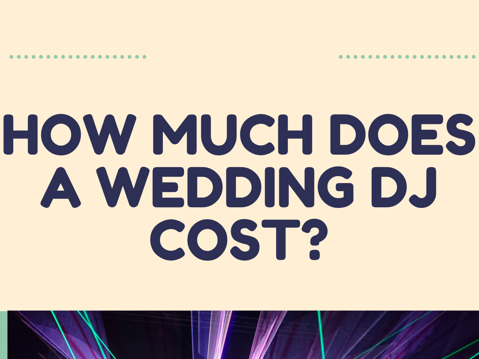 How Much Does A Wedding DJ Cost by DJing.ca on Dribbble