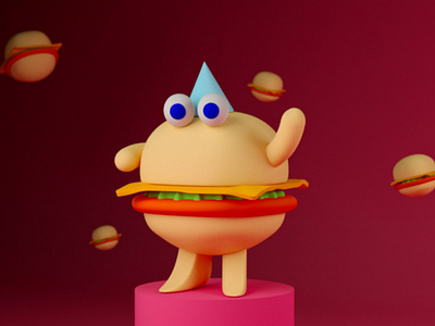 Burgamons 3dmodel 3dmonster c4d cinema4d illustration