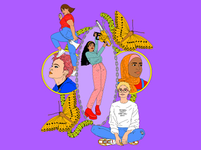 Womens Day 2021 adobe editorial illustration female empowerment feminism illustration popart womens day