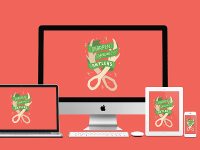 Sharpen Your Antlers Wallpaper antlers background christmas design desktop download free typography wallpaper
