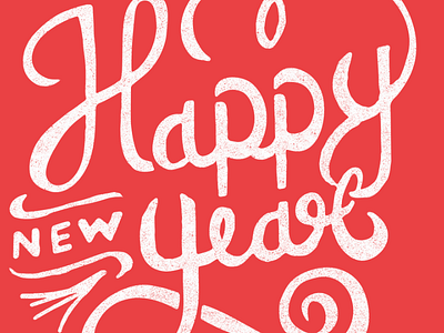 Happy New Year 2014 cursive handwritten type happy new year texture type typography