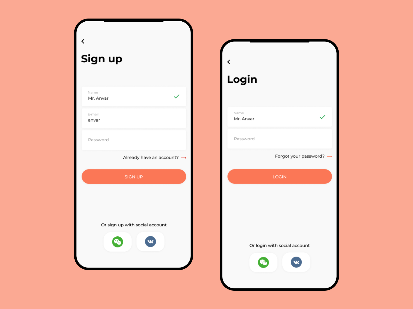 Sign up form by Tagayev on Dribbble