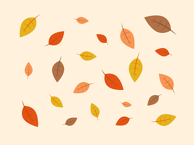 Autumn leaves background illustration vector