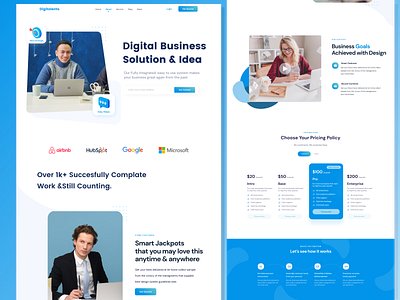 Digitalents-Landing Page agency agency website branding design illustration logo mobile app mobile design ui ux web design