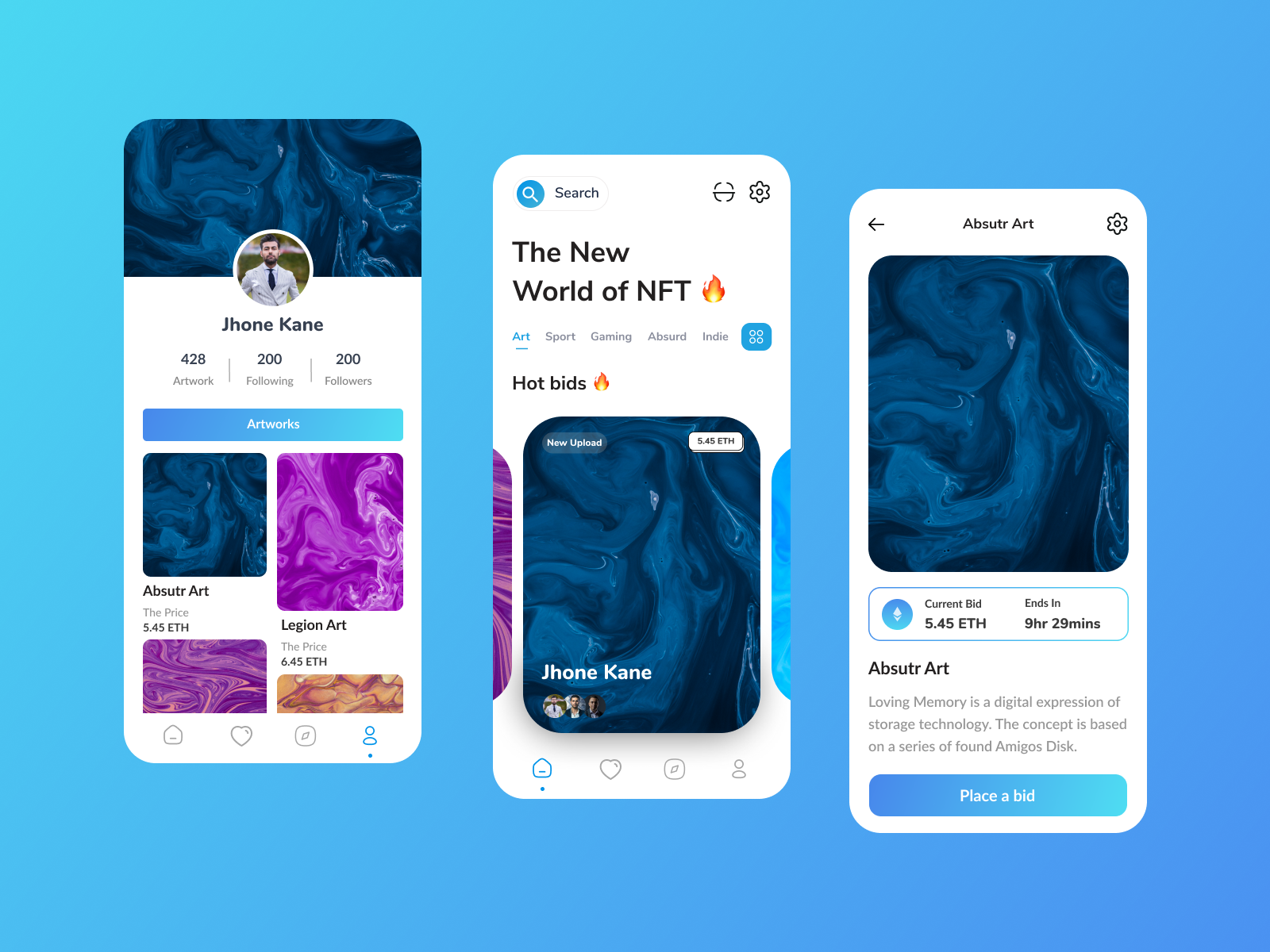 NFT Marketplace App by Habibi 🤖 on Dribbble