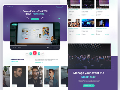 SmartEvent - Landing Page 😁 3d agency agency website animation branding design event graphic design illustration logo mobile app mobile design motion graphics ui ux