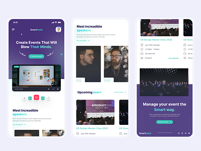 Responsive SmartEvent - Landing Page 😁 agency agency website branding design graphic design illustration logo mobile app mobile design ui ux web design