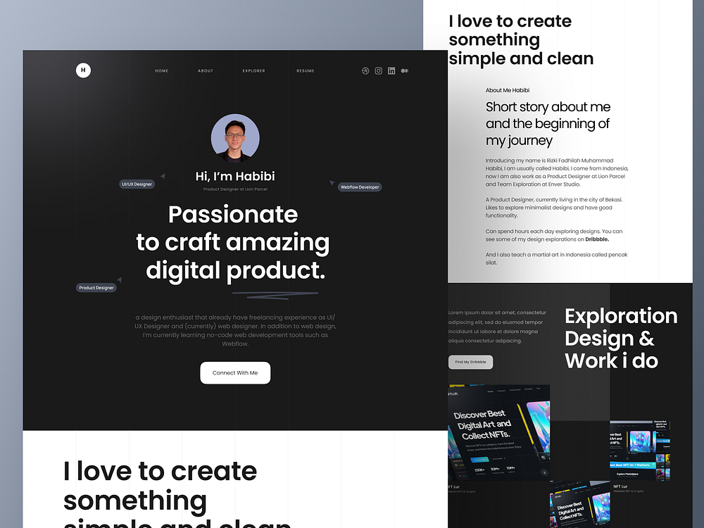 Redesign My Personal Website by Habibi 🤖 on Dribbble