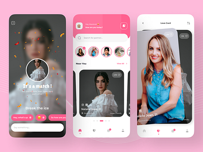 Gamon Dating Apps 🔥 agency agency website app branding dating dating app design illustration logo mobile app mobile design ui ux