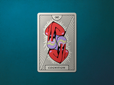 Tarot ∞ arcana brain card card design cards cognition divination heart illustration love mind mystic tarot vector