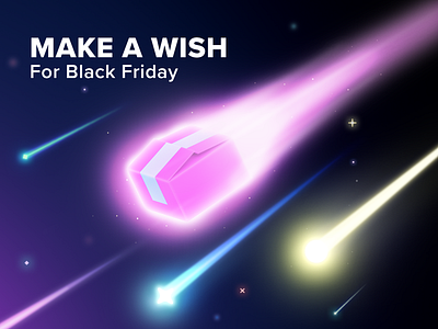 Black Friday for Space Neo Bank black friday design gallaxy gift illustration magic sale shine space stars wish