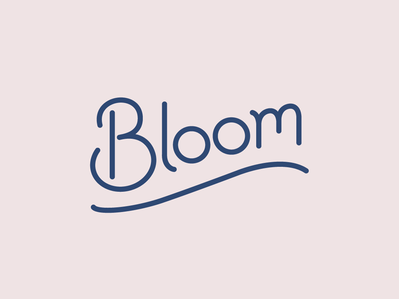 Bloom Hotel Logotype bloom hotel lettering letters logo logotype transliteration typography