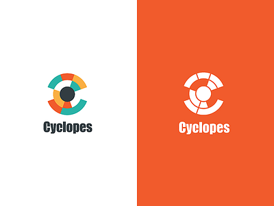 Cyclopes circle cycle cyclopes cyclops eye logo multicolor wheel