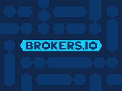 Brokers.IO Block Chain Pattern block chain crypto currency design hexagon logo logotype pattern type typography