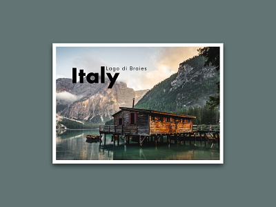 Italy Postcard dribbbleweeklywarmup flyer design postcard poster typography weekly warm-up weeklywarmup