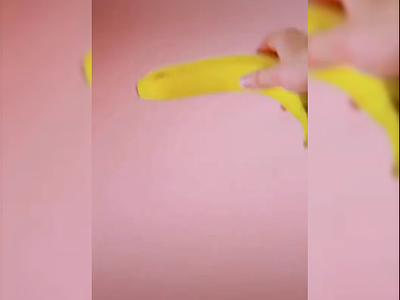 Banana transformation banana chips dried edit fruits pink short studio transformation video yellow