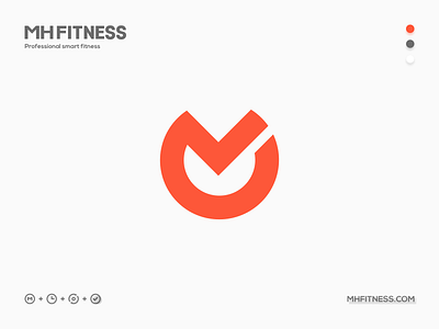 Mh Fitness Brand brand fitness icon logo